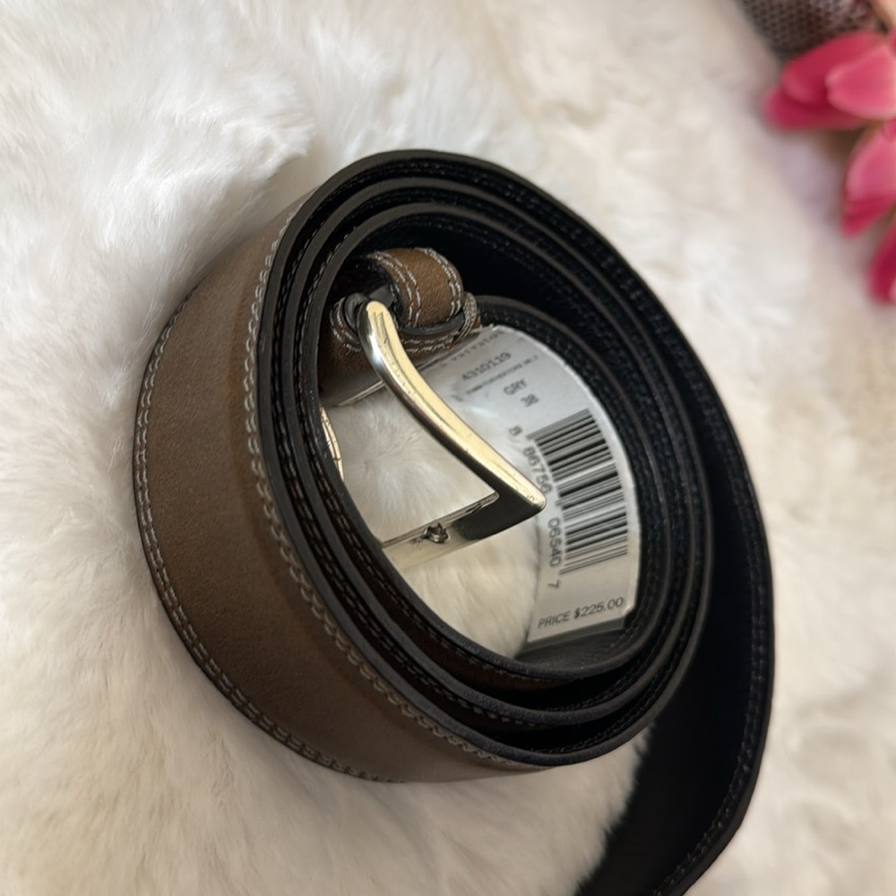 John Varvatos Brown Leather Belt - Picture 15 of 15